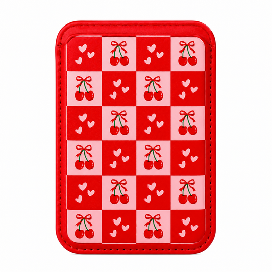 CHERRIES HEARTS MAGNETIC WALLET